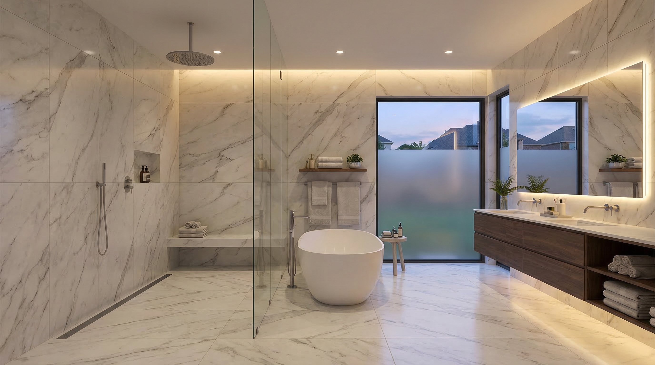 Modern Bathroom Virtual Tour — Plano, TX — Horizon Studio